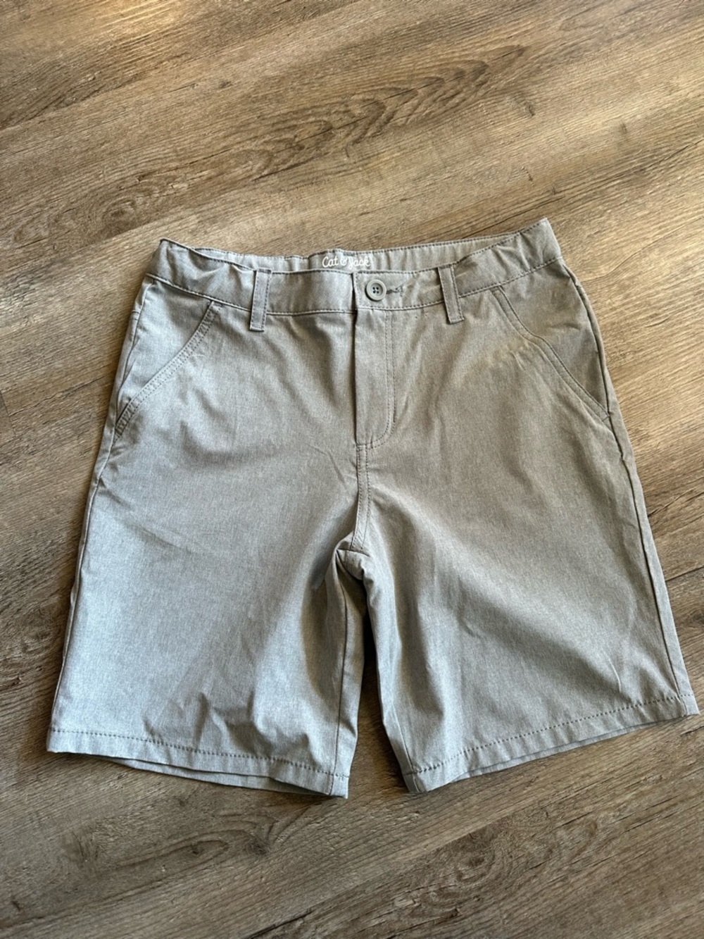 Cat & Jack Boys Flat Front Shorts in Light Taupe